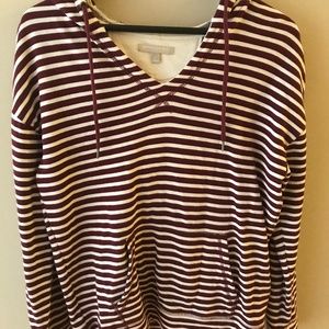 Banana Republic striped v-neck sweatshirt